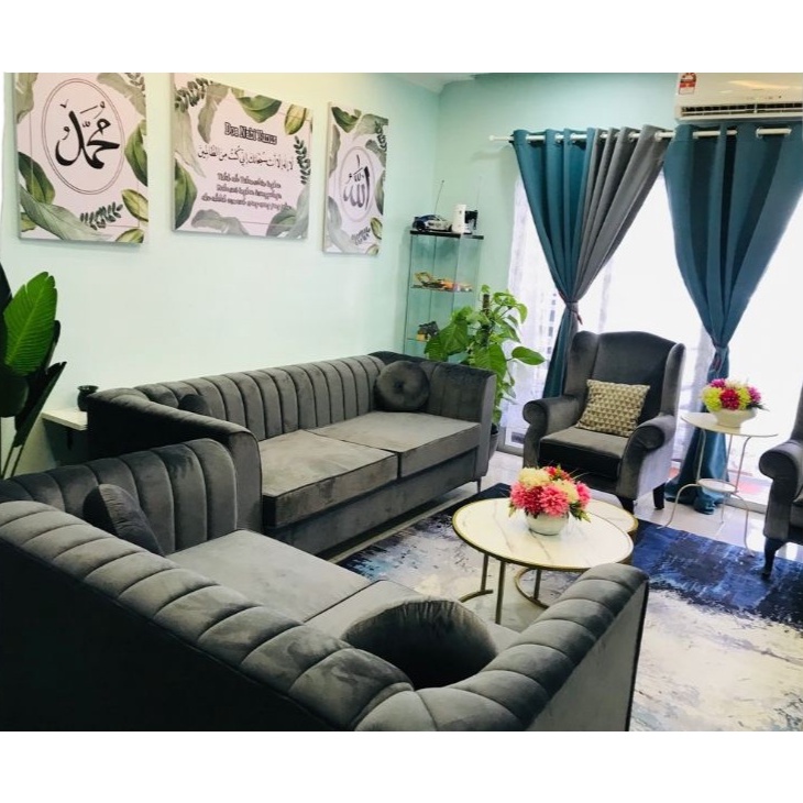 WE Sofa Chesterfield 3 2 1 Seater Velvet Fabric Home And Living