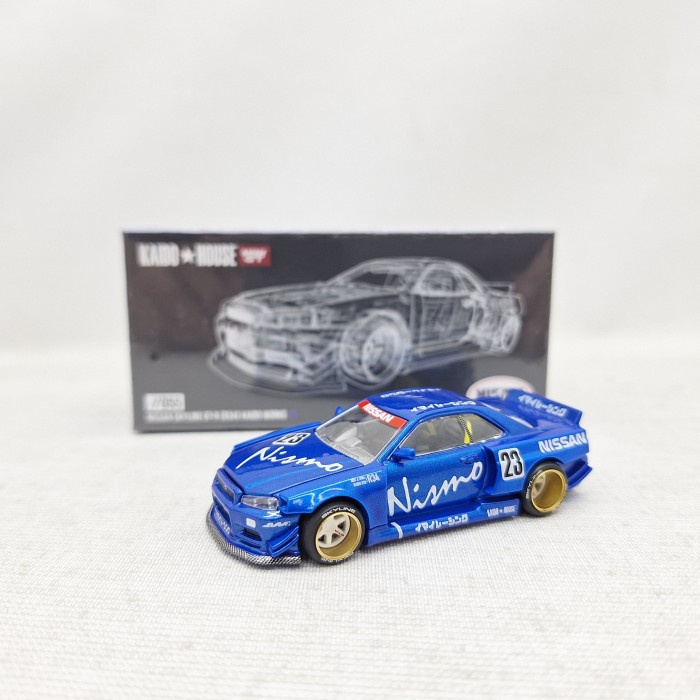 Mini GT Nissan Skyline GTR R34 Nismo Kaido Works V3 Blue CHASE KHMG055 ...