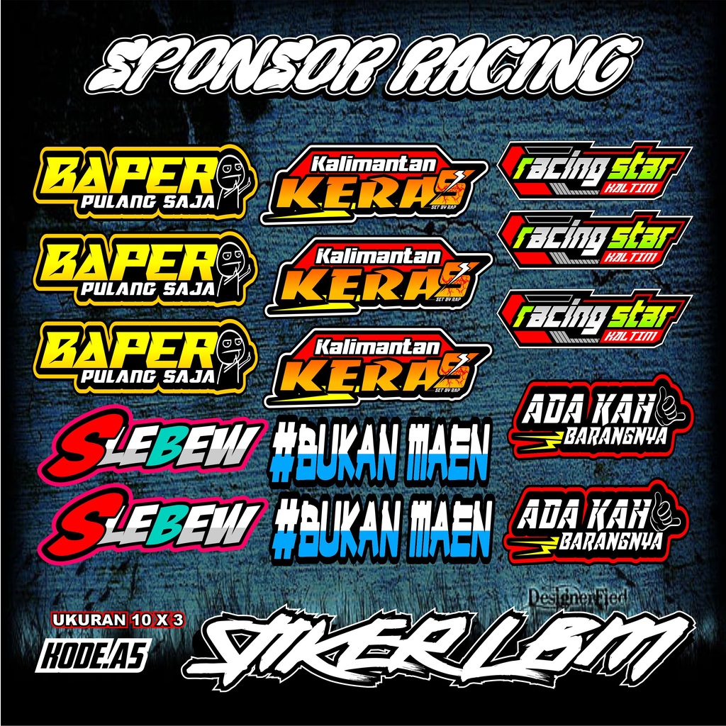Sticker Pack Racing Motorcycle Stickers. Words stickers price per sheet ...