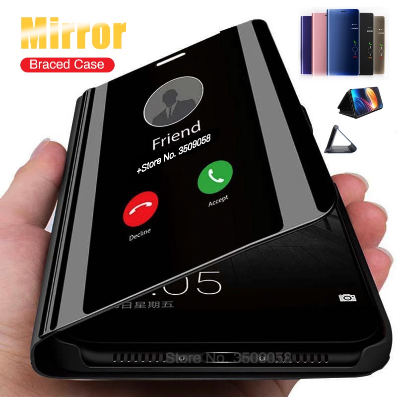 Samung S23Ultra 5G Case Smart Mirror Leather Flip Cover For Samsung