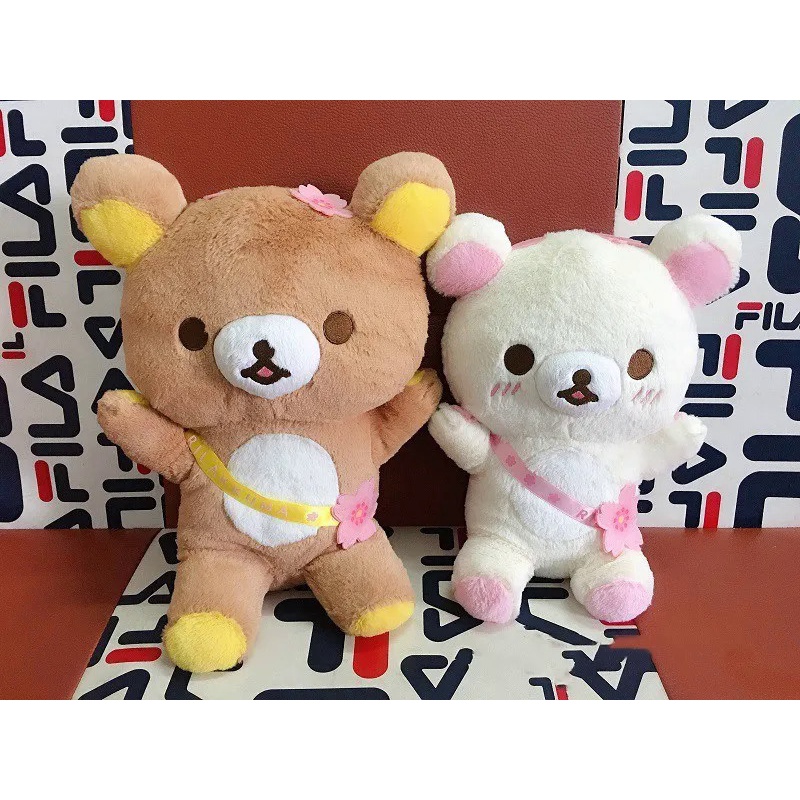 Original Japan Cartoon Rilakkuma Cherry Blossom Cafe Plush Toy Doll 32