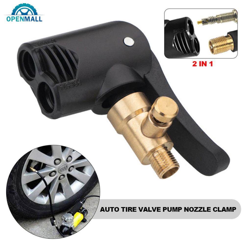 OPENMALL Car Motorcycle Auto Tire Valve Pump Nozzle Clamp Deflated Bike Air Chuck Inflator Pump
