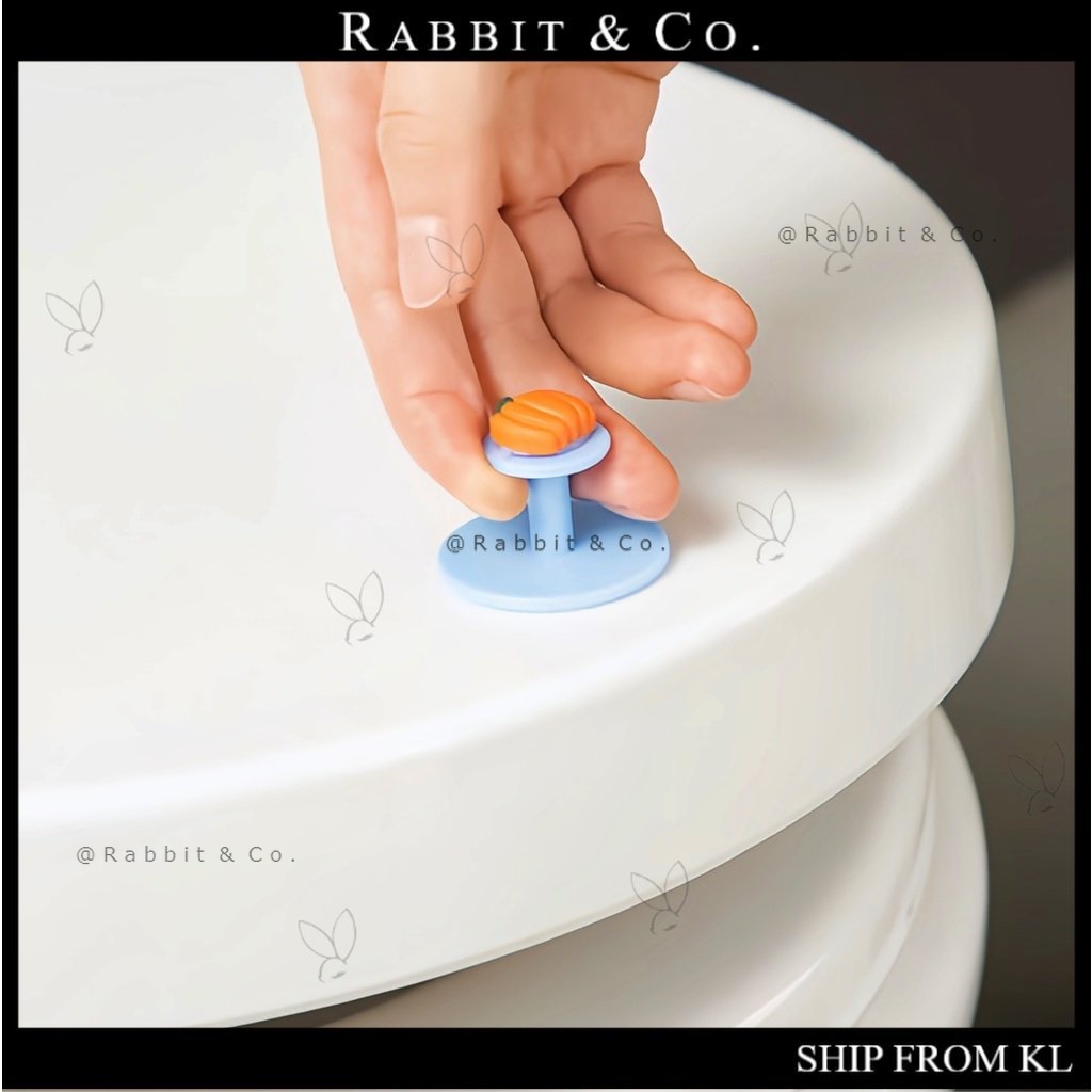 R&C 1Pc Cartoon PVC Adhesive Hooks Toilet Lid Handle Clothes Key Holder ...