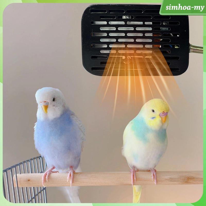 [SIMHOAMY] Bird Cage Heater Bird Heat Lamp with Lampshade Anti Bite Wire Safety Bird Perch Stand