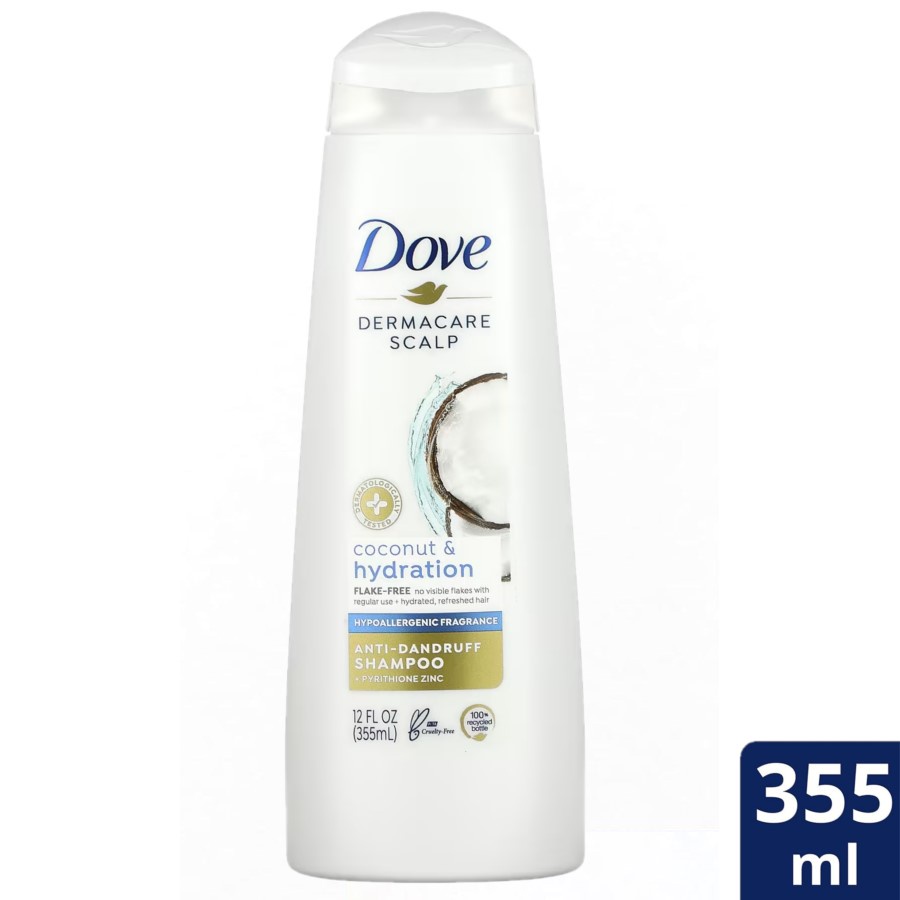 Dove, Dermacare Scalp, Anti-Dandruff Shampoo, Coconut & Hydration, 12
