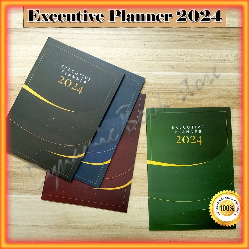 Executive Planner Size A4 2024 With Card Cover / Diary 2024 Shopee