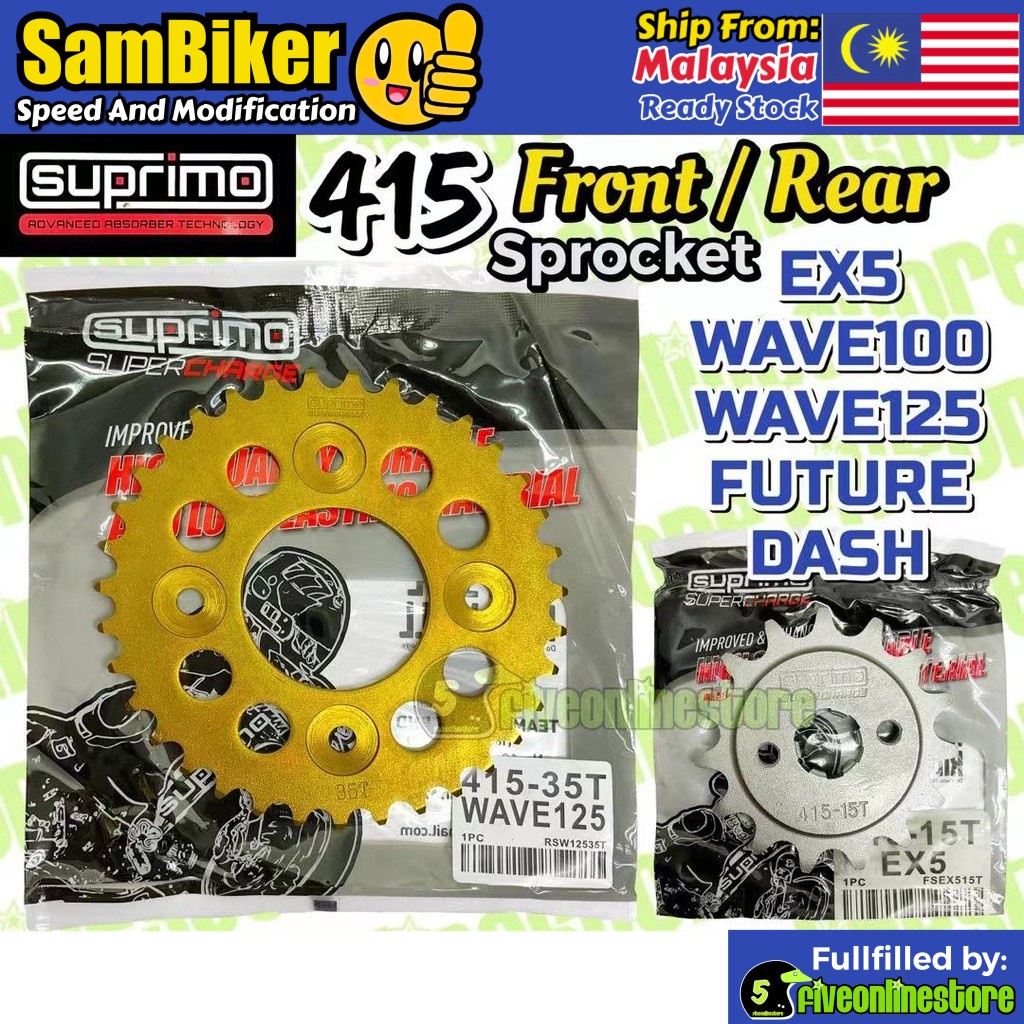 SUPRIMO 415 EX5 Dream WAVE100 W110 WAVE125 Dash Future Gold Rear 415 ...