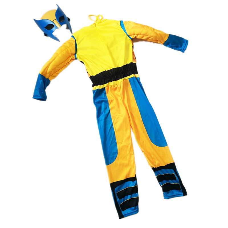 Wolverine Superhero Muscle Costume Kids Cloak Toy XMen Costume