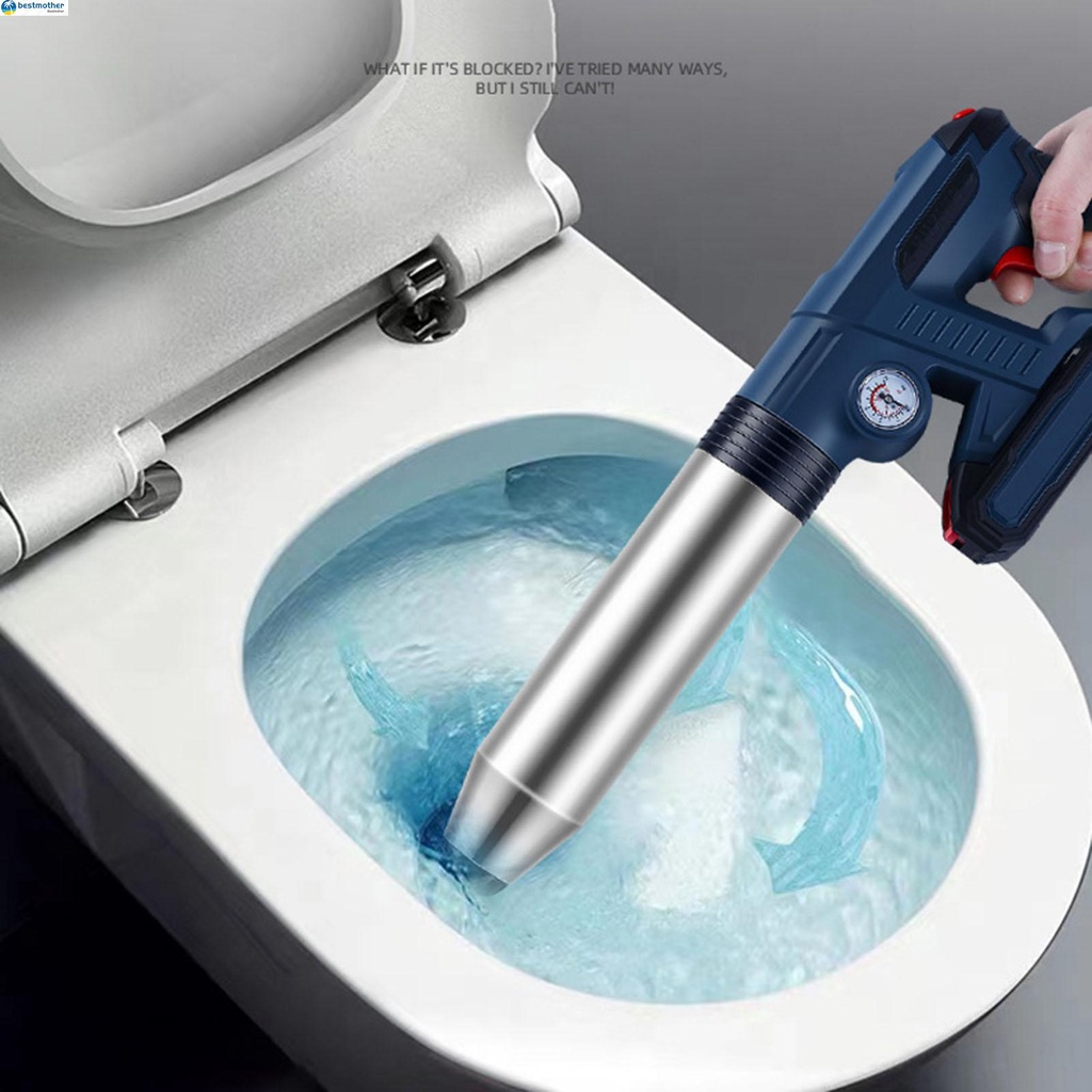 Electric Toilet Plunger Multi-Functionl Pipe Dredge Tool Air Pump ...