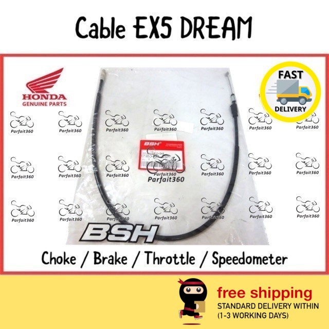 100 HONDA EX5 DREAM CABLE Choke / Brake 45450KVF / Throttle 17910KFV