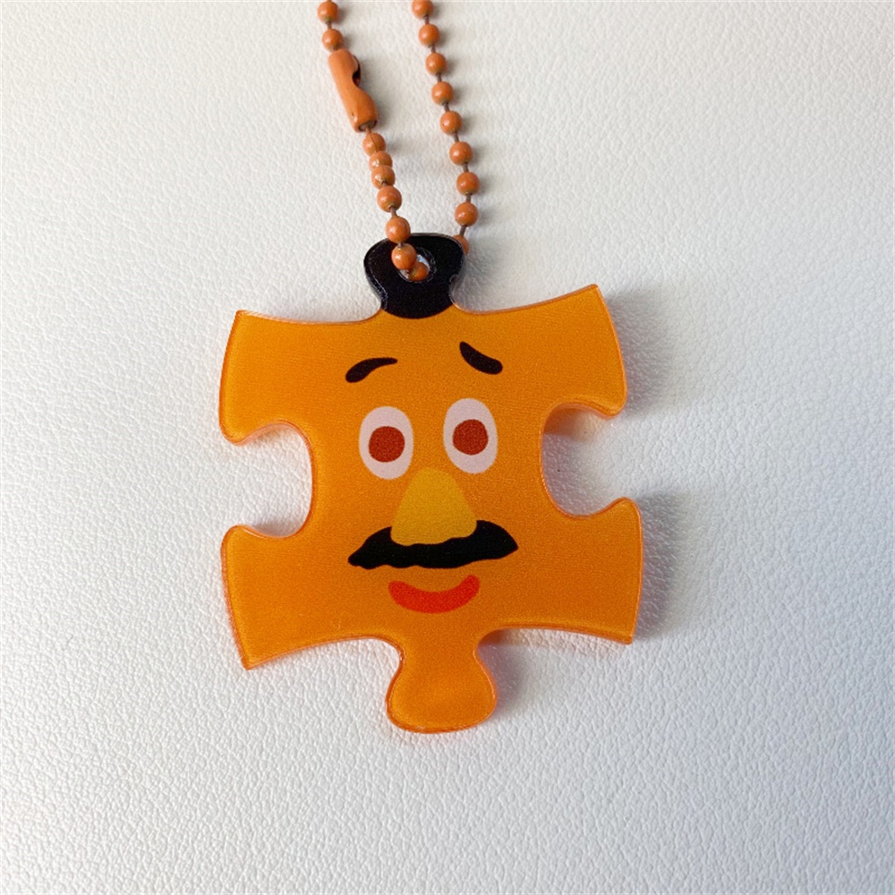 Fun Puzzle Acrylic Keychain Cute Funny Bestie School Bag Pendant Couple
