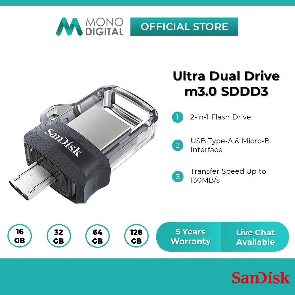 SanDisk 16 GB Ultra Dual m3.0 USB OTG Pen Drive