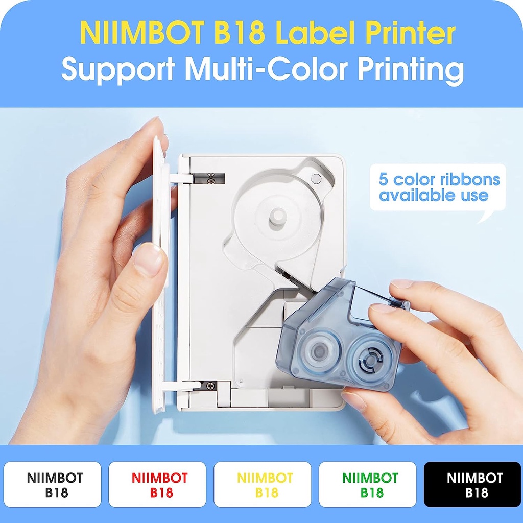 NIIMBOT N1 Ribbon for Thermal Transfer Label Printers – Color Resin ...