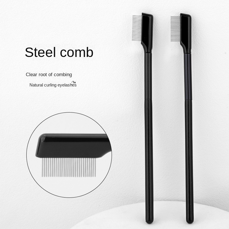Eyelash Steel Comb Dedicated Ultra-Fine Combing Eyebrows Dense Teeth ...