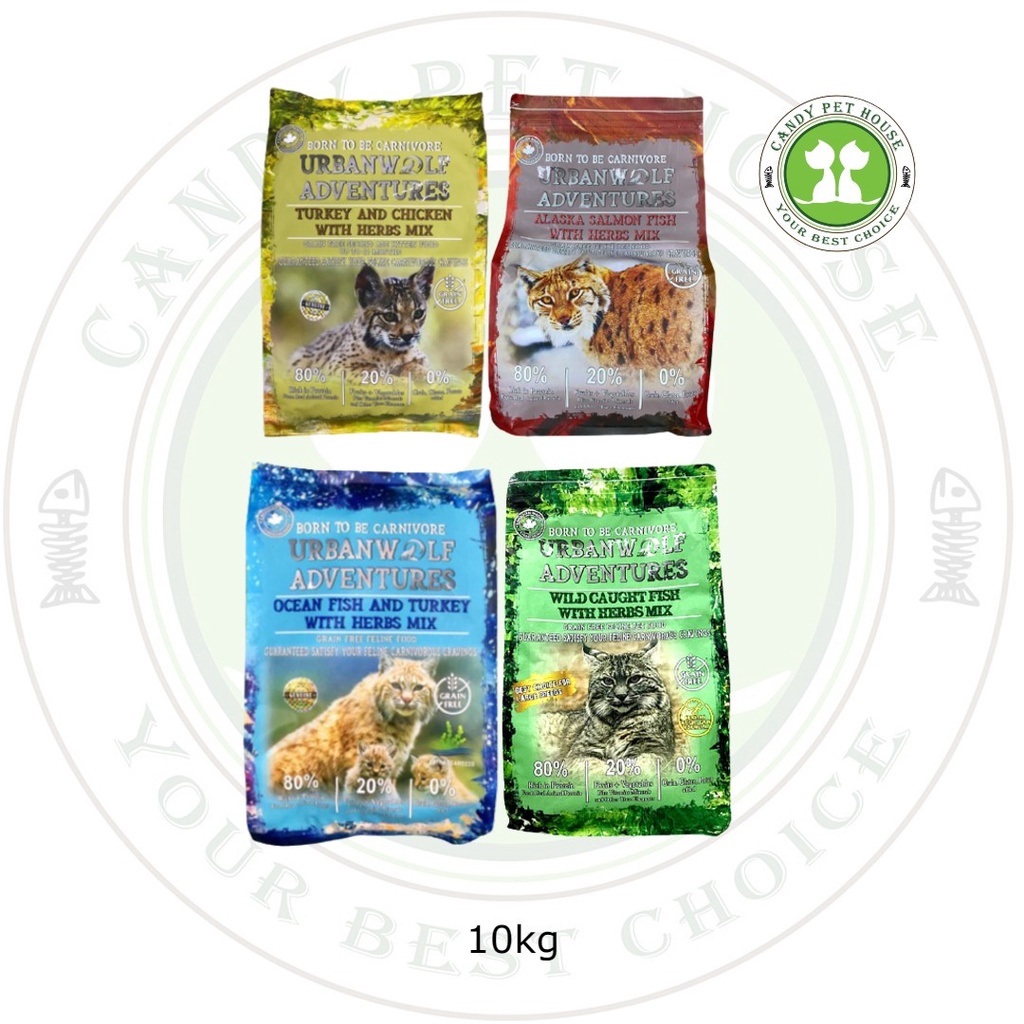 UrbanWolf Adventures Grain Free Feline Dry Cat Food 10kg ( Original