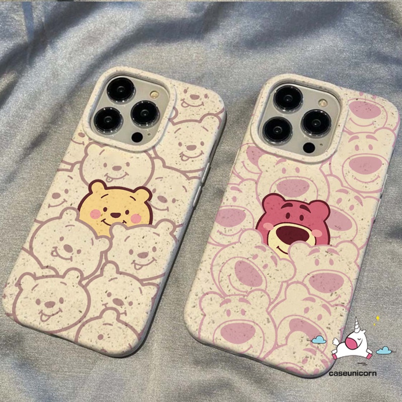 Cartoon Strawberry Bear Lotso Couples Phone Case Compatible For iPhone ...