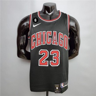 Chicago Bulls #23 Michael Jordan Black Swingman Stitched Basketball Jersey