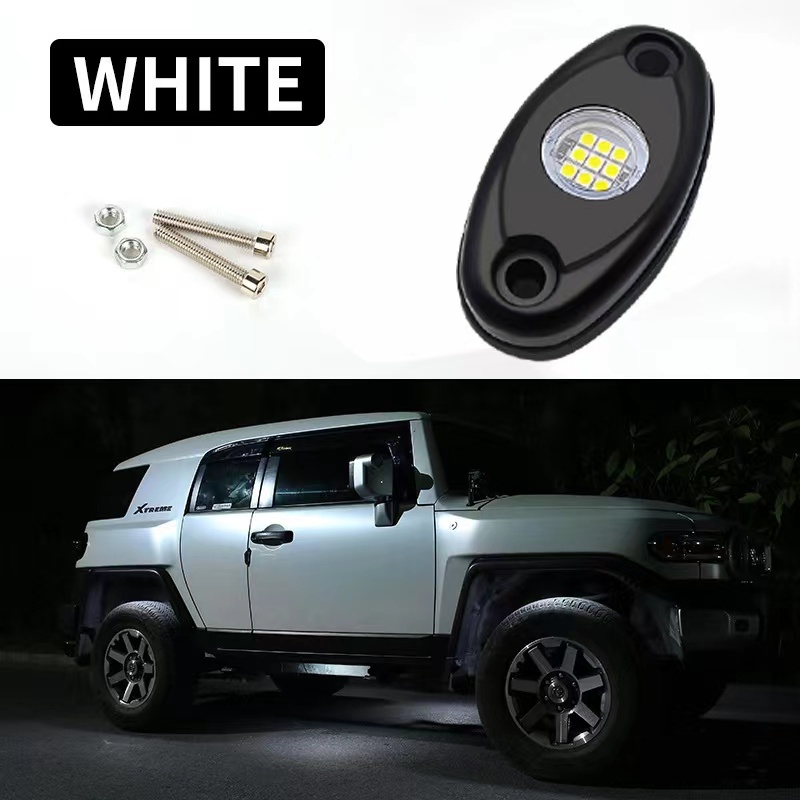 RGB LED Rock Lights With Bluetooth Controller, Timing Function, Music Mode 4 Pods/6pods/8pods/12pods Multi Color LED Light Kit - LED Rock Lights And LED RGB Rock Light Kit