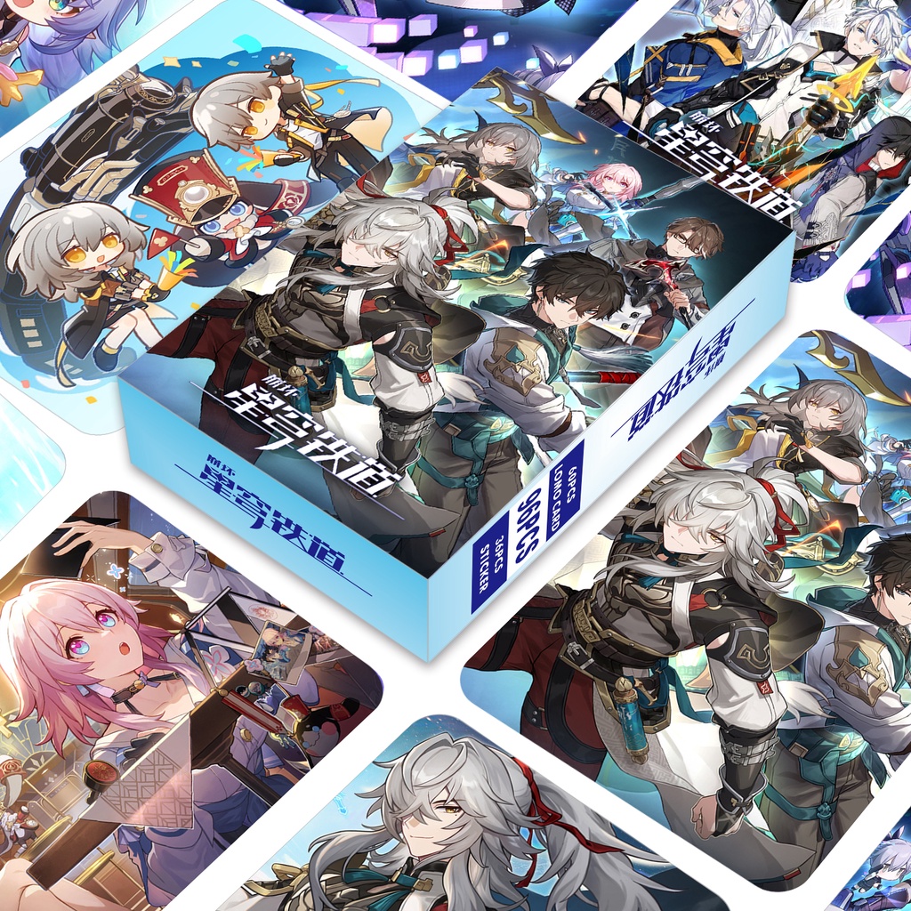 96pcs/box Honkai: Star Rail Stickers Photocards Lomo Cards Double Sided ...