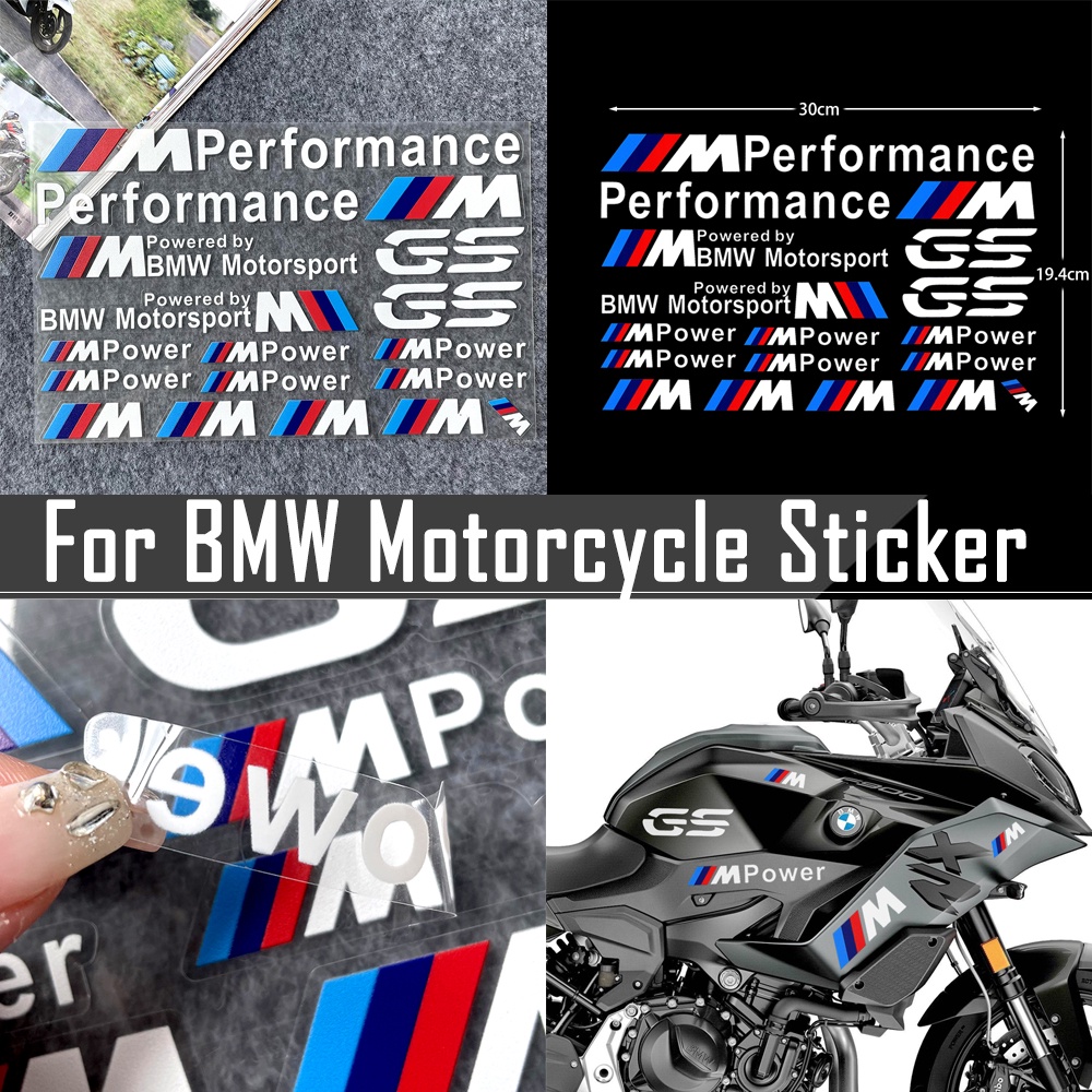 BMW Performance Logo UV Material Transparent Motorcycle Sticker Decor ...