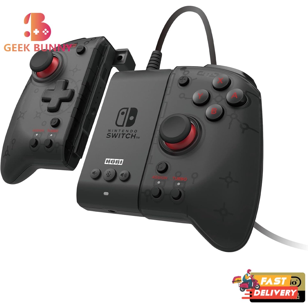 Hori - Red, Ergonomic, Nintendo Switch Split Pad Pro, Hand-Held Mode, Video  Game Controller