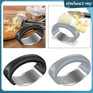 1pc Stainless Steel Garlic Press Crusher, Manual Garlic Mincer With Rolling  Peeler And Soft Handle