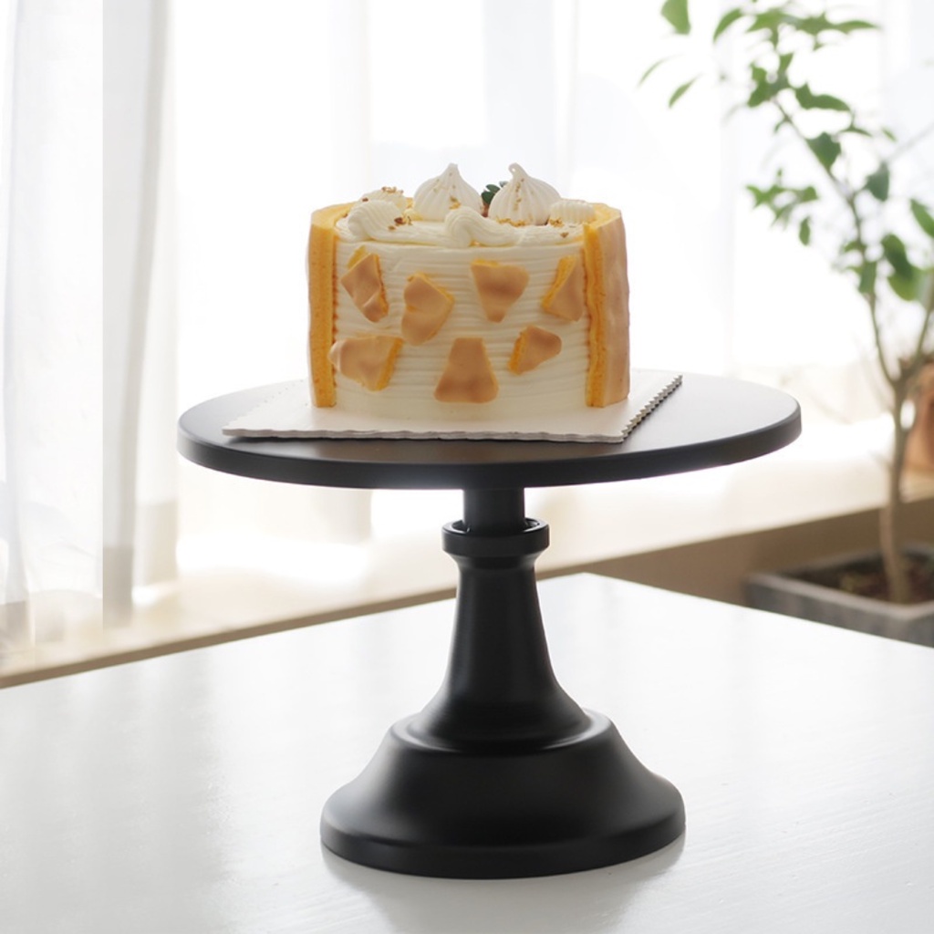Metal Iron Cake Stand Round Pedestal Dessert Holder Display Rack ...