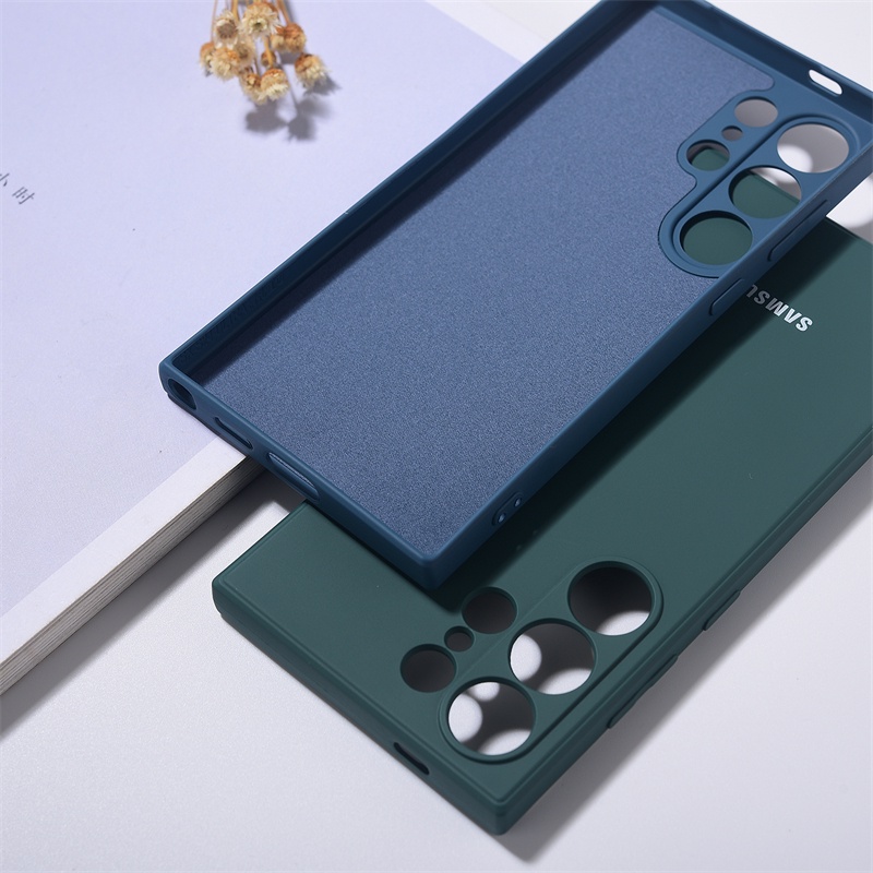 Samsung S24 S23 S22 Ultra Case Liquid Silicone Soft-Touch Shell For ...