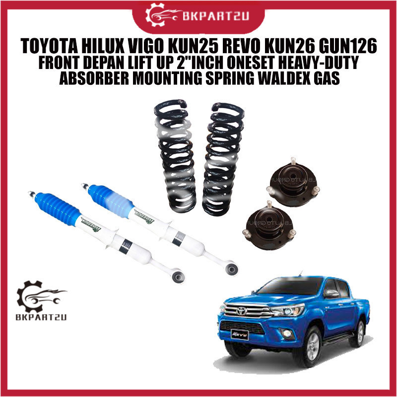 Toyota Hilux Vigo Kun25 Revo Kun26 Gun126 Front Depan Lift Up 2inch Oneset Heavy Duty Absorber 4130