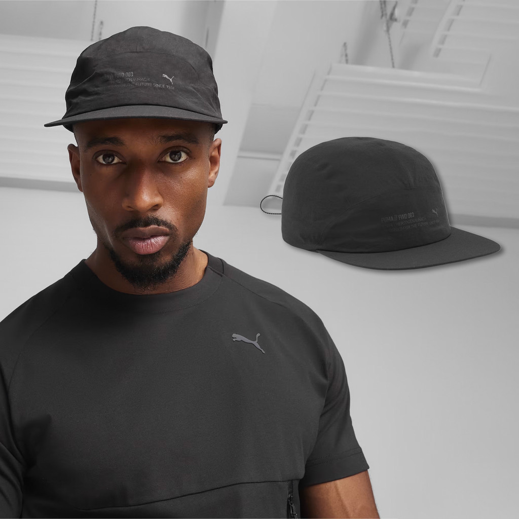 Puma Hat FWD Straw Brim Cap Five-Segment Men Women Black Outdoor [ACS ...