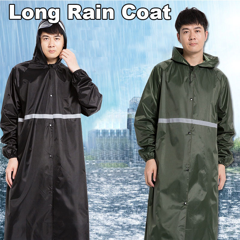 Womens Long Raincoats with Hood Waterproof Reusable Packable Rain Coat for  Adults Ladies Rain Coat for Bike Moto Riding Hiking