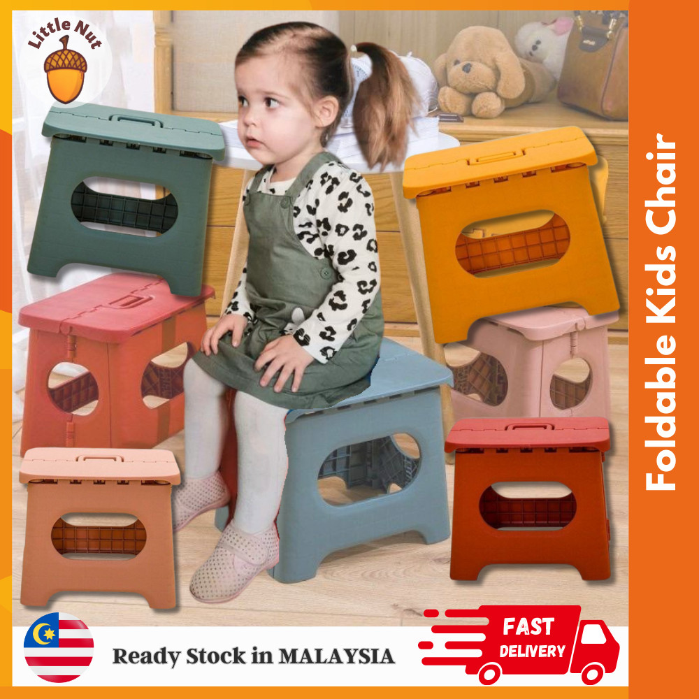 Foldable Step Stool Portable Collapsible Plastic Kids Chair Folding ...