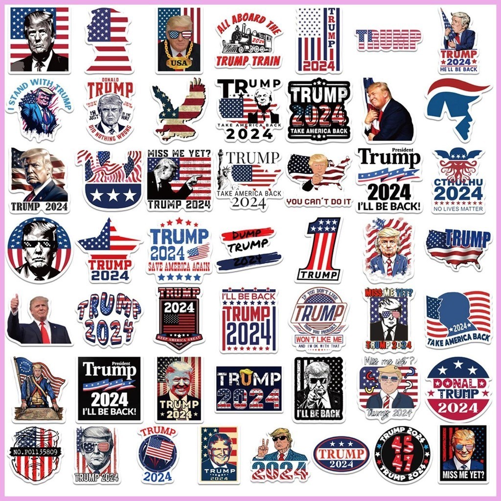 2024 US Election Stickers 50pcs Funny Trump Biden Election Decals ...