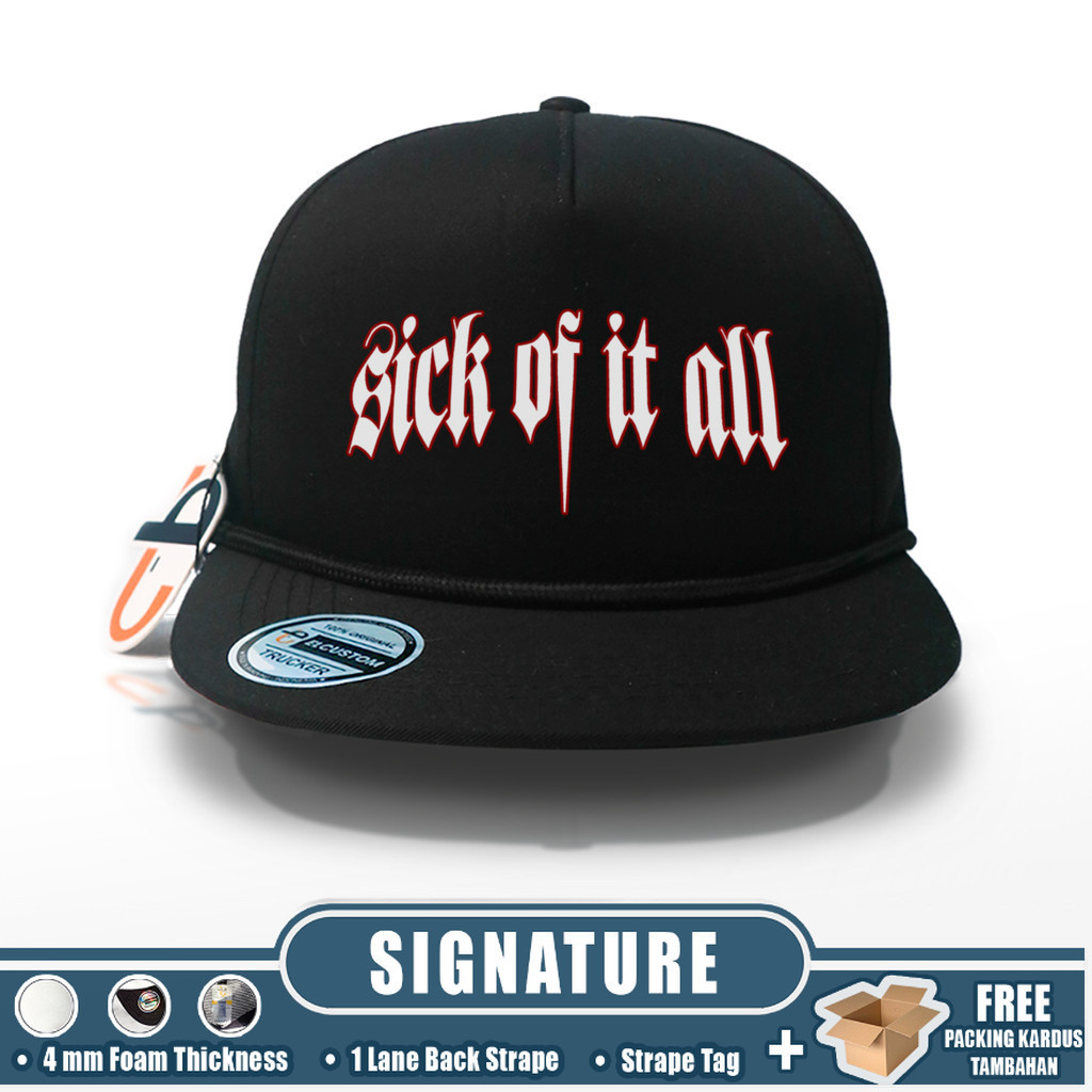 Signature - SICK OF IT ALL Snapback CAPS / Band / Snapback Hat / Twill ...