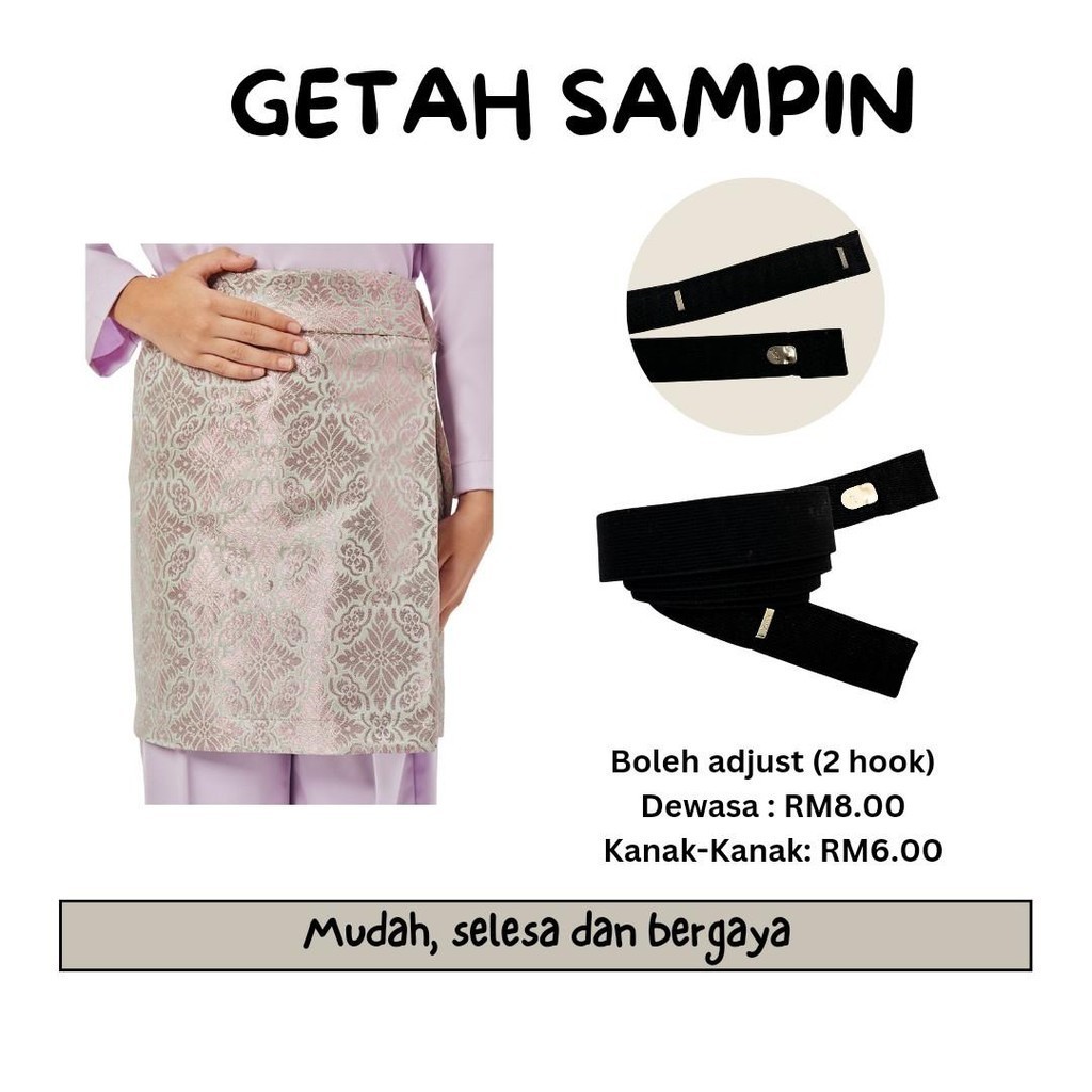 Getah sampin lelaki/getah sampin raya/belt sampin/tali pinggang ...