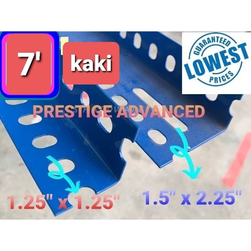 4kaki 5kaki 6kaki 7kaki 8kaki Besi Angle Rak Lubang Slotted Angle Bar ...