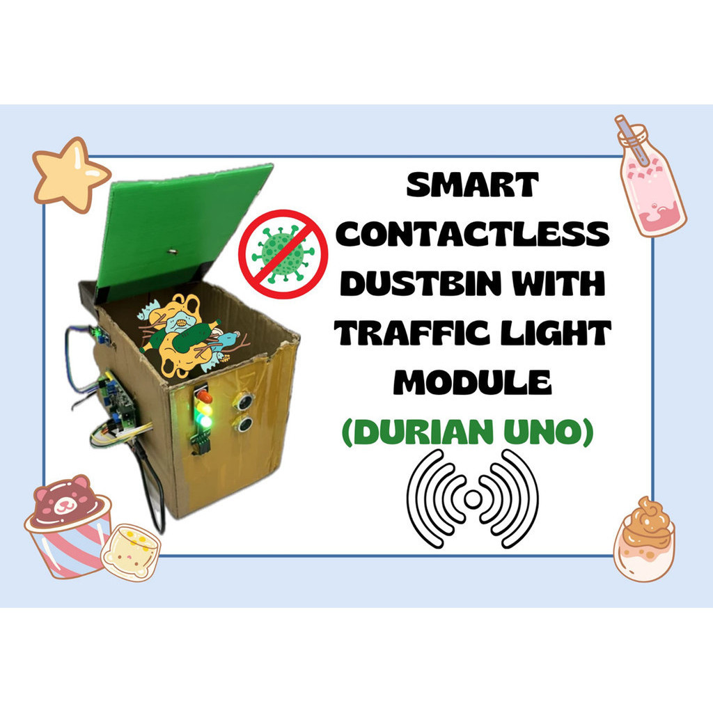 ARDUINO SMART CONTACTLESS DUSTBIN WITH LED TRAFFIC LIGHT MODULE AND ...