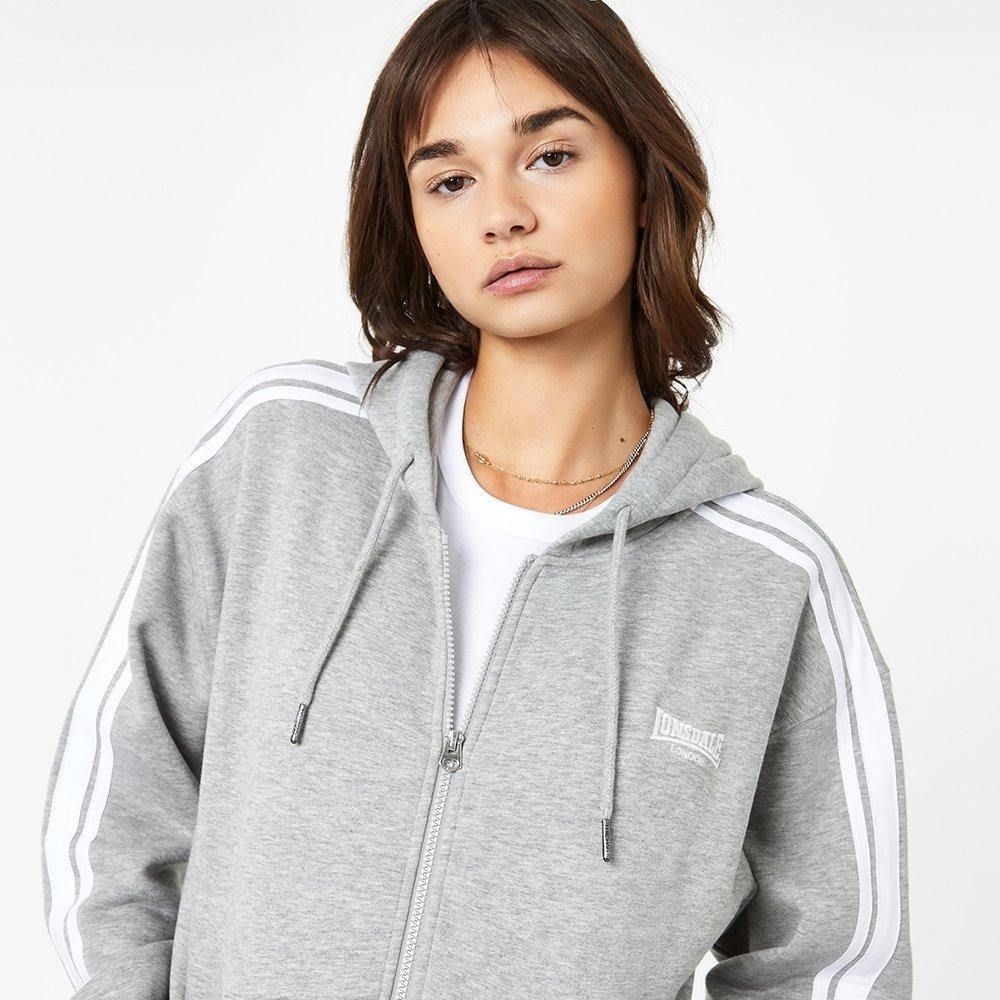 Lonsdale Womens Zip Hoodie Grey Marl Sports Direct Shopee Malaysia