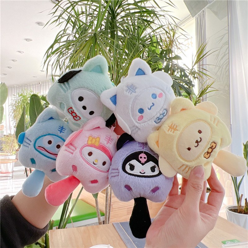 Cute Plush Keychain, Cartoon Anime Charm Stuffed Animal Plush Dolls Key ...