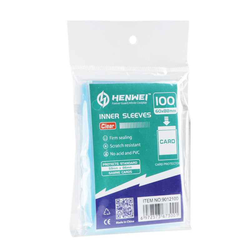 Henwei Inner Card Sleeves - 60.5x88mm - Perfect Fit - 100pcs | 卡 套 (Yu ...