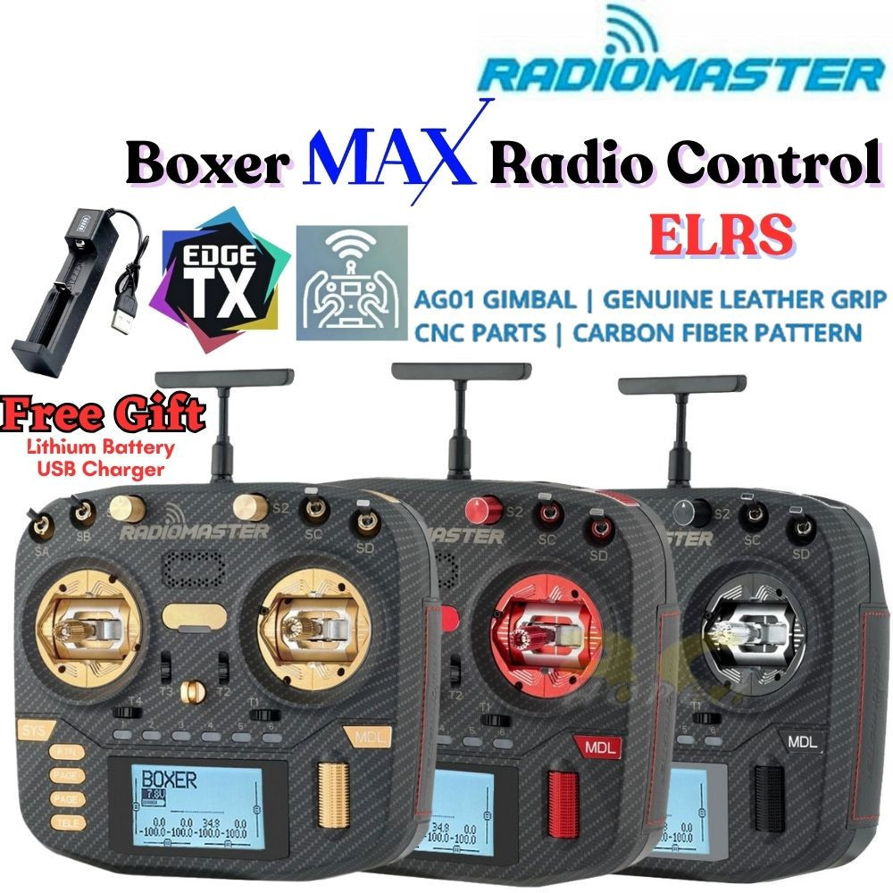 RadioMaster Boxer Max Edition AG01 Hall Gimbals ELRS 2.4GHz 16CH EdgeTX ...