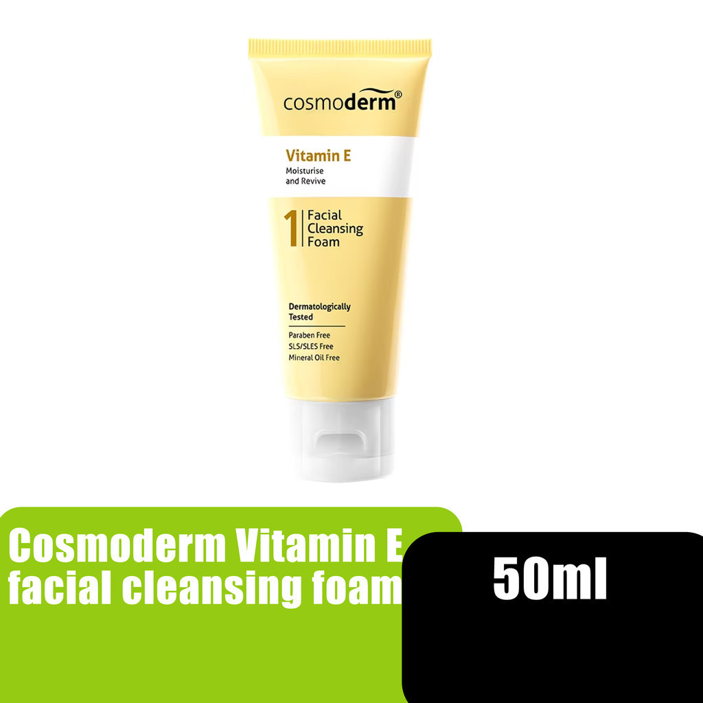 Cosmoderm Vitamin E Facial Cleanser Foam 50ml (Face Wash ) HTM Pharmacy ...