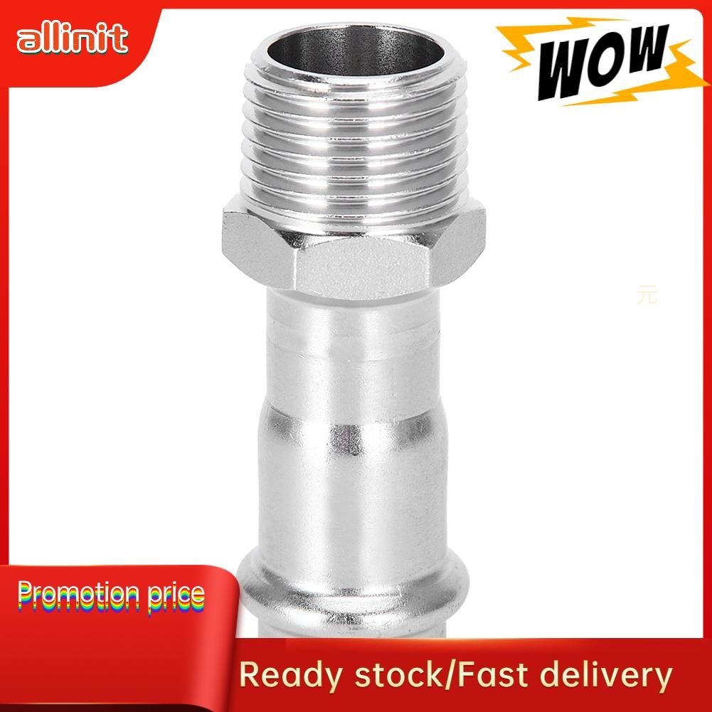 Allinit Stainless Steel Pipe Fitting Reducer Adapter 3/4 DN20 Male ...