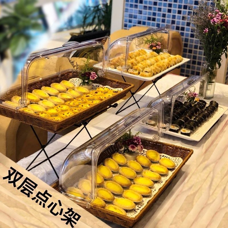 European Double Bread Basket Buffet Kitchen Dessert Display Stand ...