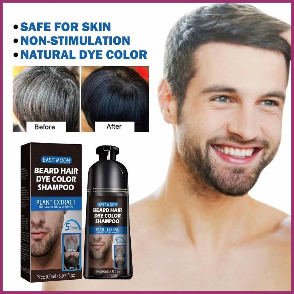 Beard Dye For Men 100ml Fast Acting Natural Beard Color Shampoo Mustache And Beard Coloring For 9643