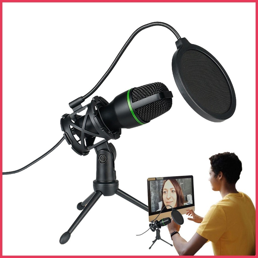 Condenser Mic Usb Streaming Podcast Microphone Kit Computer Mic Bundle 