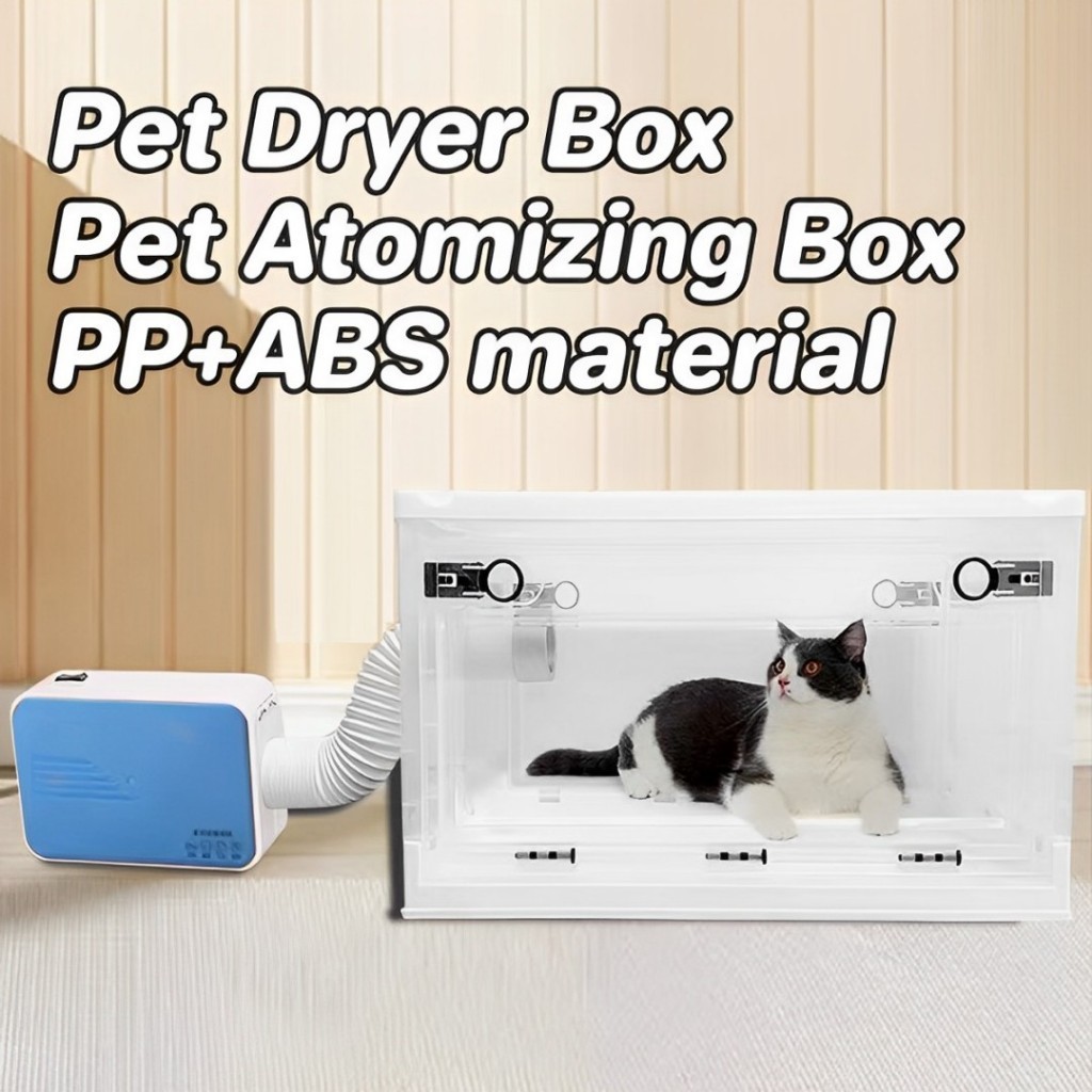 Pet Oxygen Cage Dryer Hair Dryer Folding Atomizing Box Nebulizer Dog 