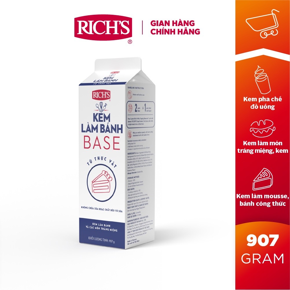 Rich's Whip Topping Base 907g | Shopee Malaysia