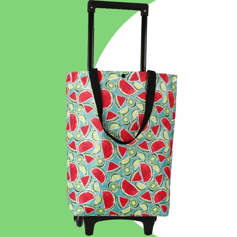 Retractable Folding Grocery Shopping Cart Shopping Trolley Tote Shopping  Bag Bags 可伸缩折叠式购物手推车