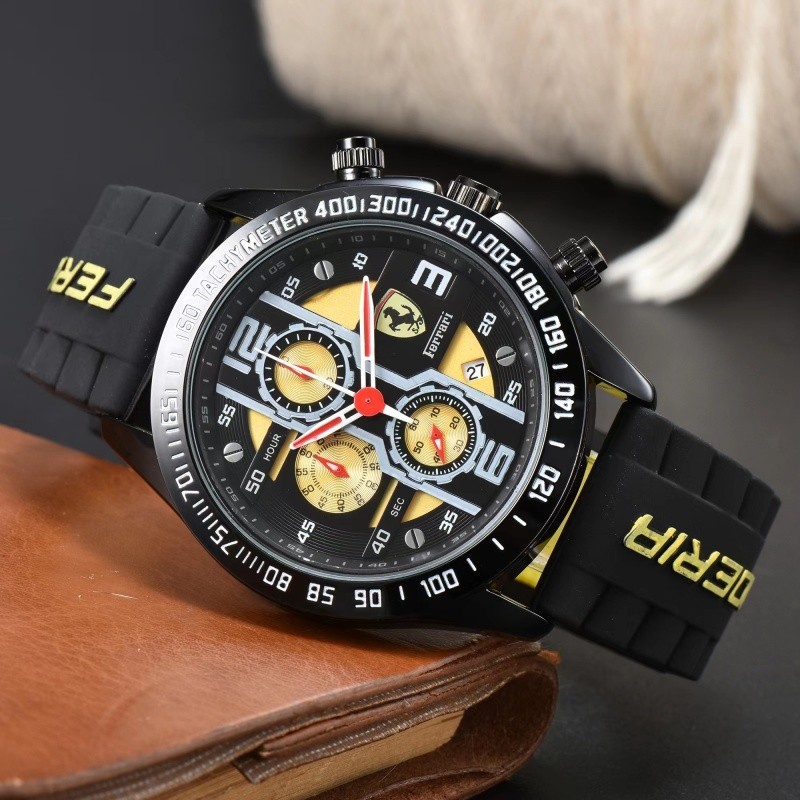 2024 New Style Ferrari Sports Watch, 6-Hand Multi-Function Running ...